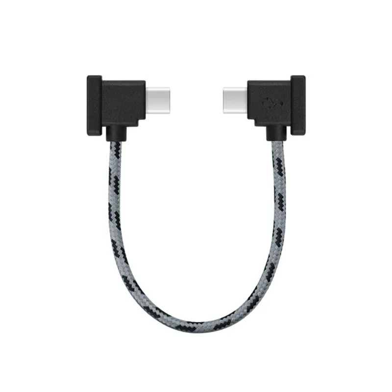 Câble de transmission pour DJI Mavic Air 2 branché sur une télécommande DJI, prêt à connecter un téléphone