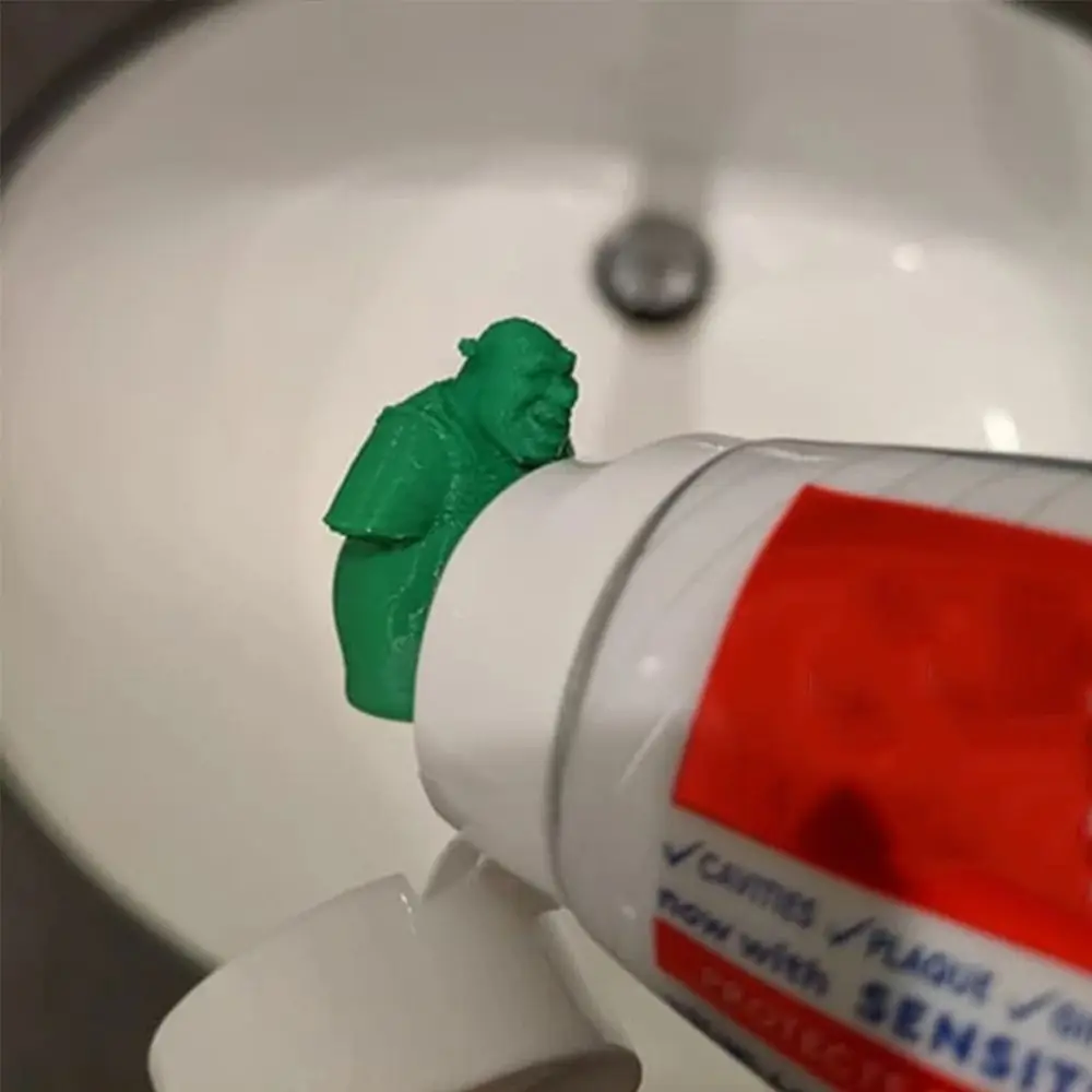 Creative Funny Bathroom Supplies Shrek Pooping Toothpaste Topper Toothpaste Hat Dispenser Cap Gift