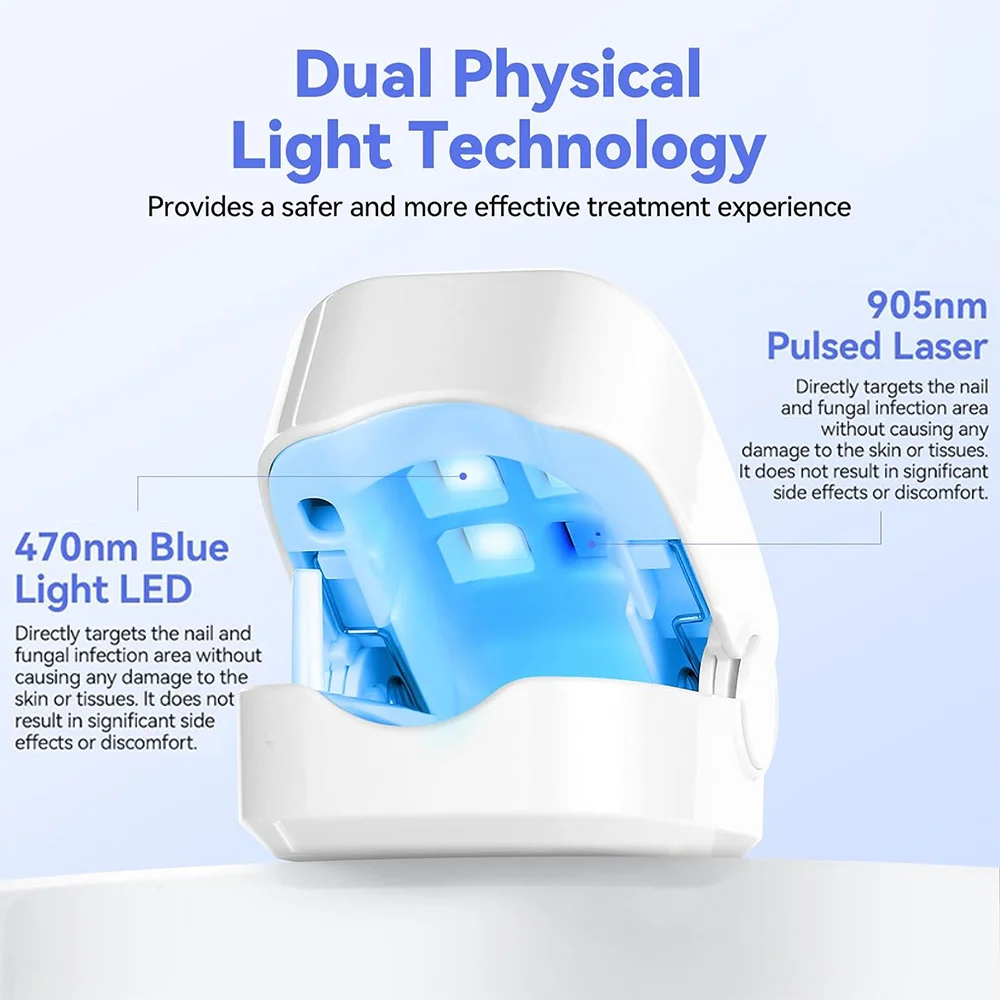Portable Grey Nail Assist Tool UV Professional Nail Fungus Cleaning Laser Device Phototherapy Lamp Type-C Charging Wholesal nail fungus remover manicure pedicure tools laser therapy pen