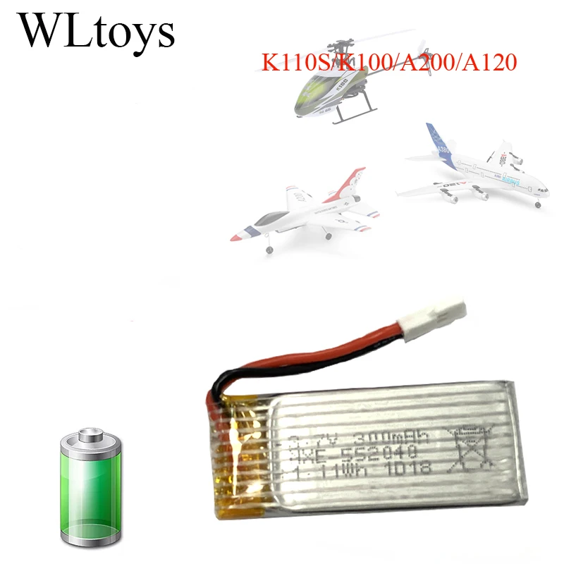 

Оригинальный аккумулятор Wltoys K100 V911S A200 A190 A120, 7,4 В, 300 мАч, Вт-ч, высококачественный литий-полимерный аккумулятор, резервный аккумулятор