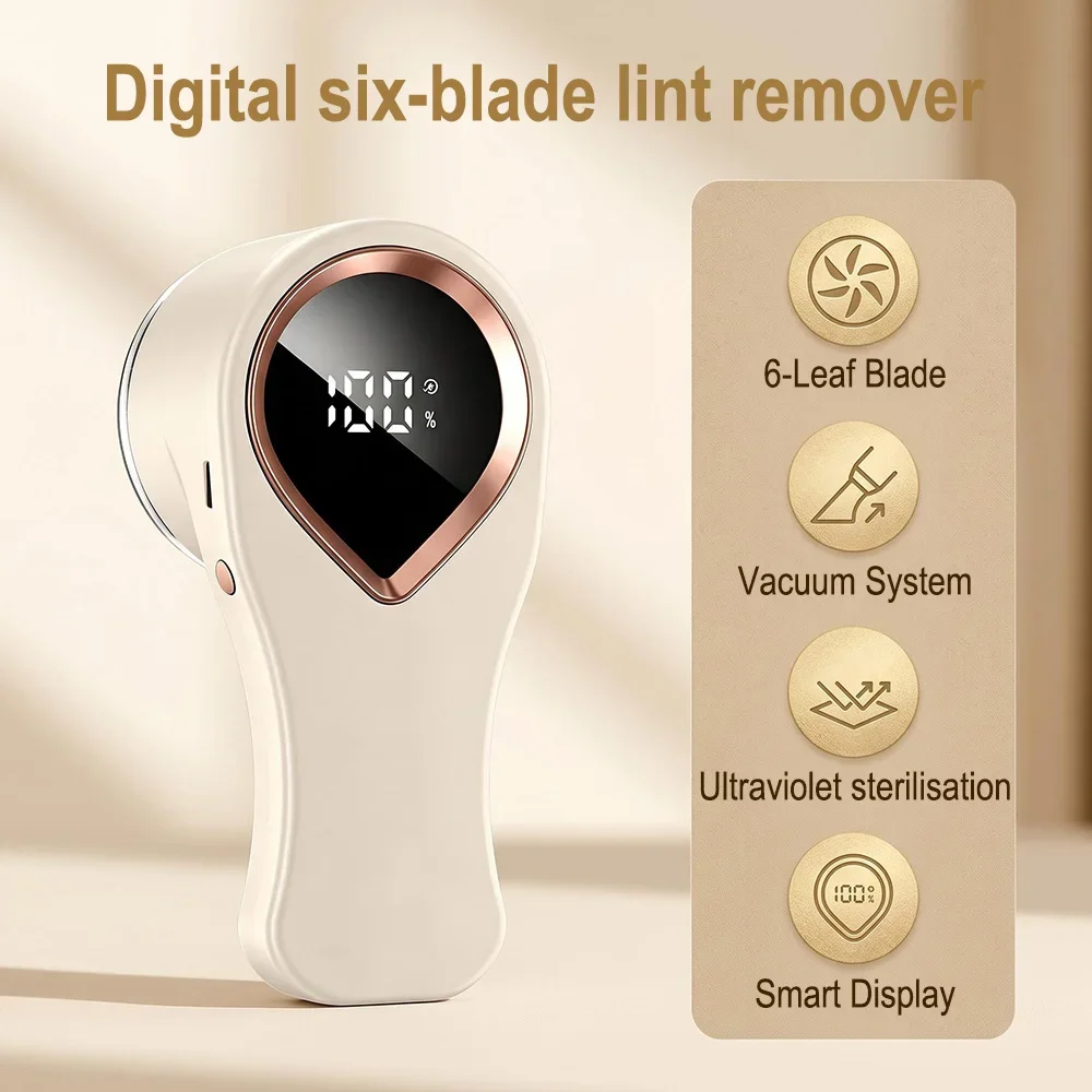 Electric Fluff Lint Removers USB Rechargeable Fabric Grooming With LED Digital Pellet Fluff Remover Home Travel Essentials 2