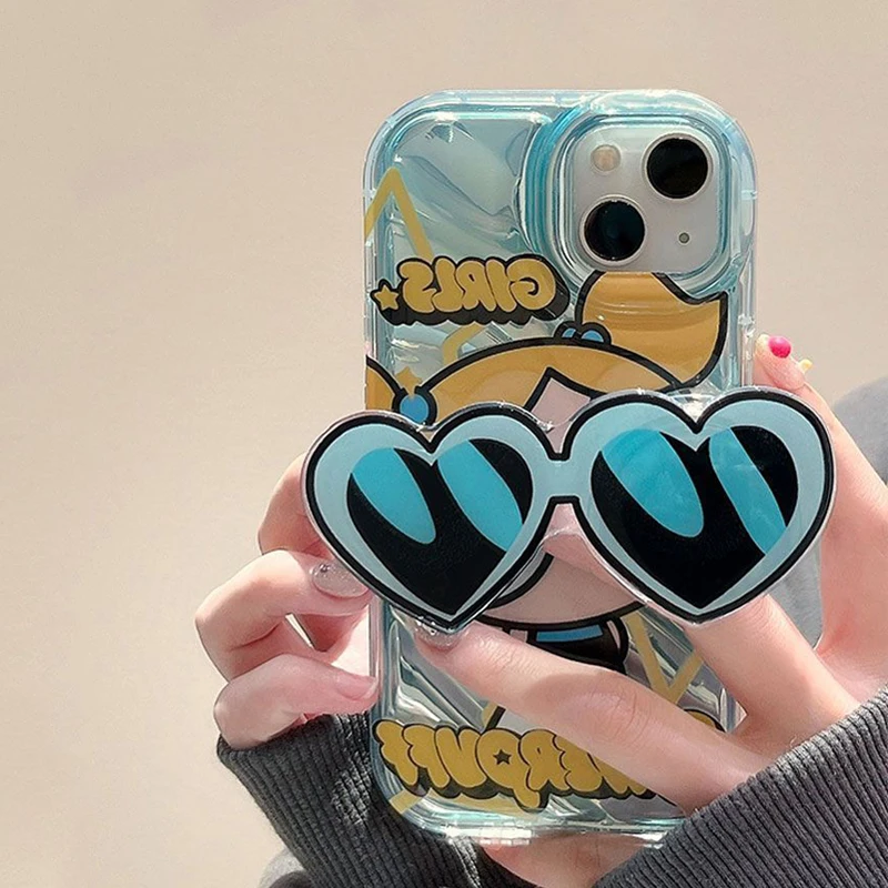 thumbnail image 1 of Cartoon Powerpuff Girls Sunglasses Holder Case For iPhone 14 13 12 11 Pro Max X XR XS 6 6S 7 8 Plus SE 2020 Soft Silicone Cover, 1 of 5