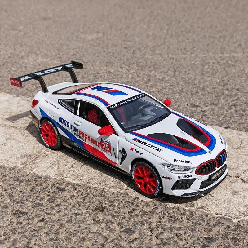 1:24 bmw m8 gte Track Legierung Rennwagen Modell Druckguss Metall 
