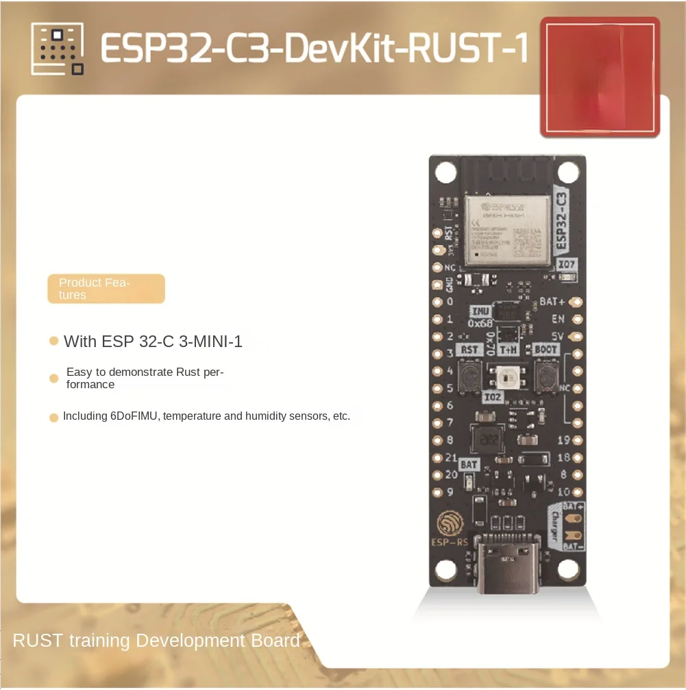 

ESP32-C3-DevKit-RUST-1 RUST Training Development Board