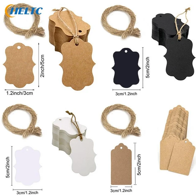 Kraft Gift Tags Scalloped Edge Wedding Party Paper Tag Price Label Hang Tag  100pcs/lot - AliExpress