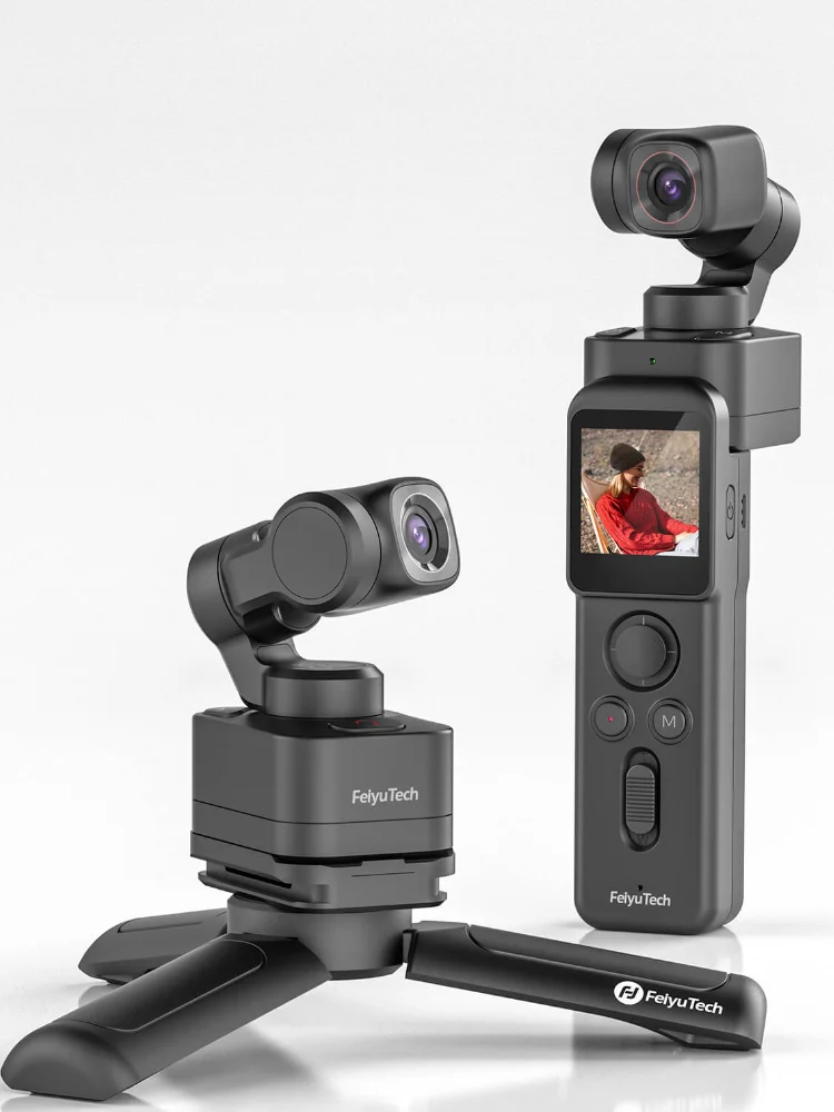 

FeiyuTech Feiyu Pocket 3 Cordless Detachable 3-Axis Stabilizer Gimbal Camera 4K60fps Footage Magnetic Attach AI Tracking Follow