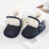 Baby Shoes Booties Baby Boy Girl Shoes Winter Warm Anti-slip Soft Sole Newborns First Walkers Infant Solid Crib Shoes 1