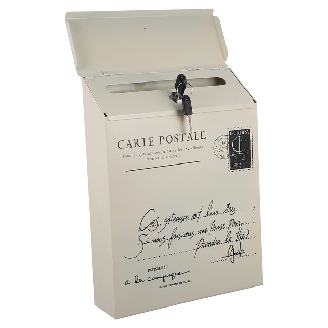 Postafiók Vintage Jelek Fém Zárolható Adományozás Reteszelés Panasz Vaslemez Retro Levél