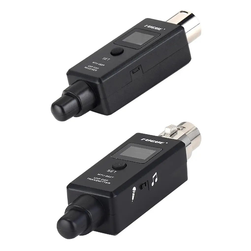 

Microphone Wireless System Set Transmitter Receiver Office Recorder