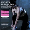 Queshark Reflective Elastic Waistband Sport Bag Double Zipper Pocket Running Gym Yoga Waist Belt Pack Phone Waist Wallet Bag 2