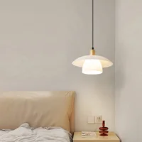Petit lustre en cuivre postmoderne pour chambre à coucher, lampe de chevet, lumière d'allée, bar à trois têtes, restaurant nordique, personnalité 2