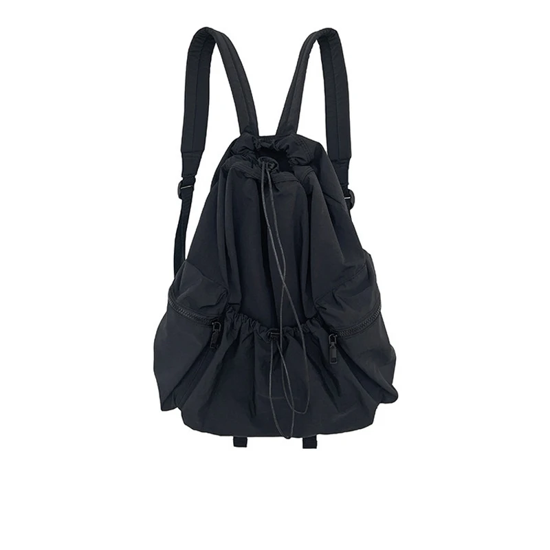 

2023 New Nylon Women's Bag Youth Drawstring Backpack Bag Middle Backpack Korean Preppy Style Ladies Shoulder Bag Whole Sale