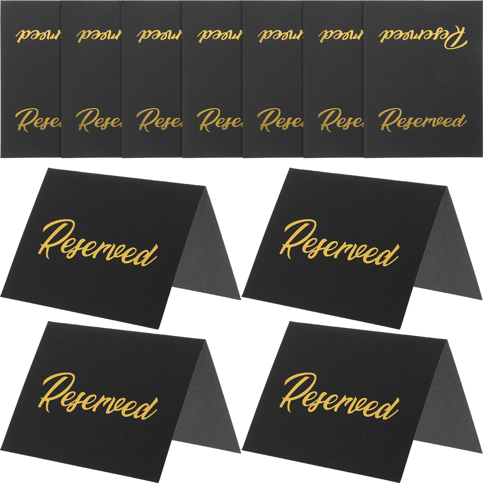 50 Pcs Reserved Table Cards Double Sided Place Cards Holders Restaurant Banquet Party Signs Wedding Seating Table Signs For