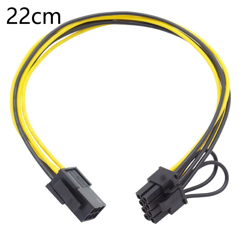 6Pin PCI Express to Dual PCIE 8 (6+2) Pin Power Cable 20cm Motherboard Graphics Card PCI-E GPU Power Data Cable Splitter