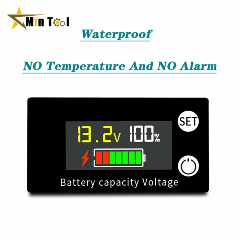 DC Battery Voltmeter DC 8V-100V Capacity Indicator Power Meter Lithium LiFePO4 lead-acid cell 12V 24V 48V for 6133A LCD Battery 5