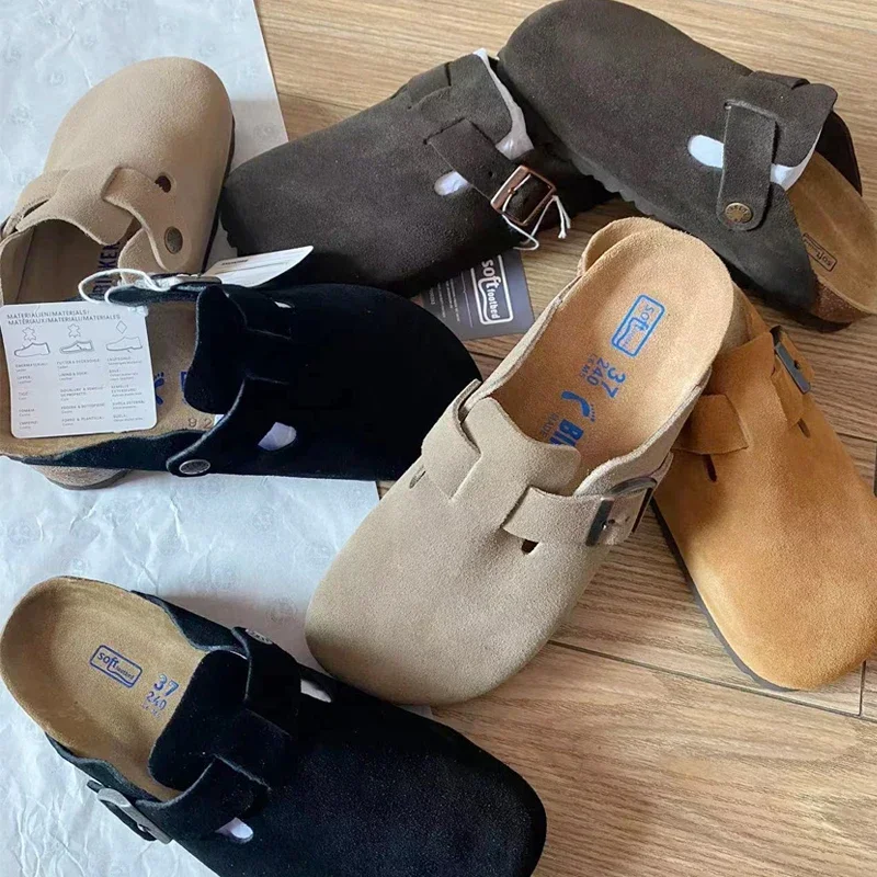 Leather Cork Slippers Sandals Shoes For Women And Men beach slippers women slippers women sandals
