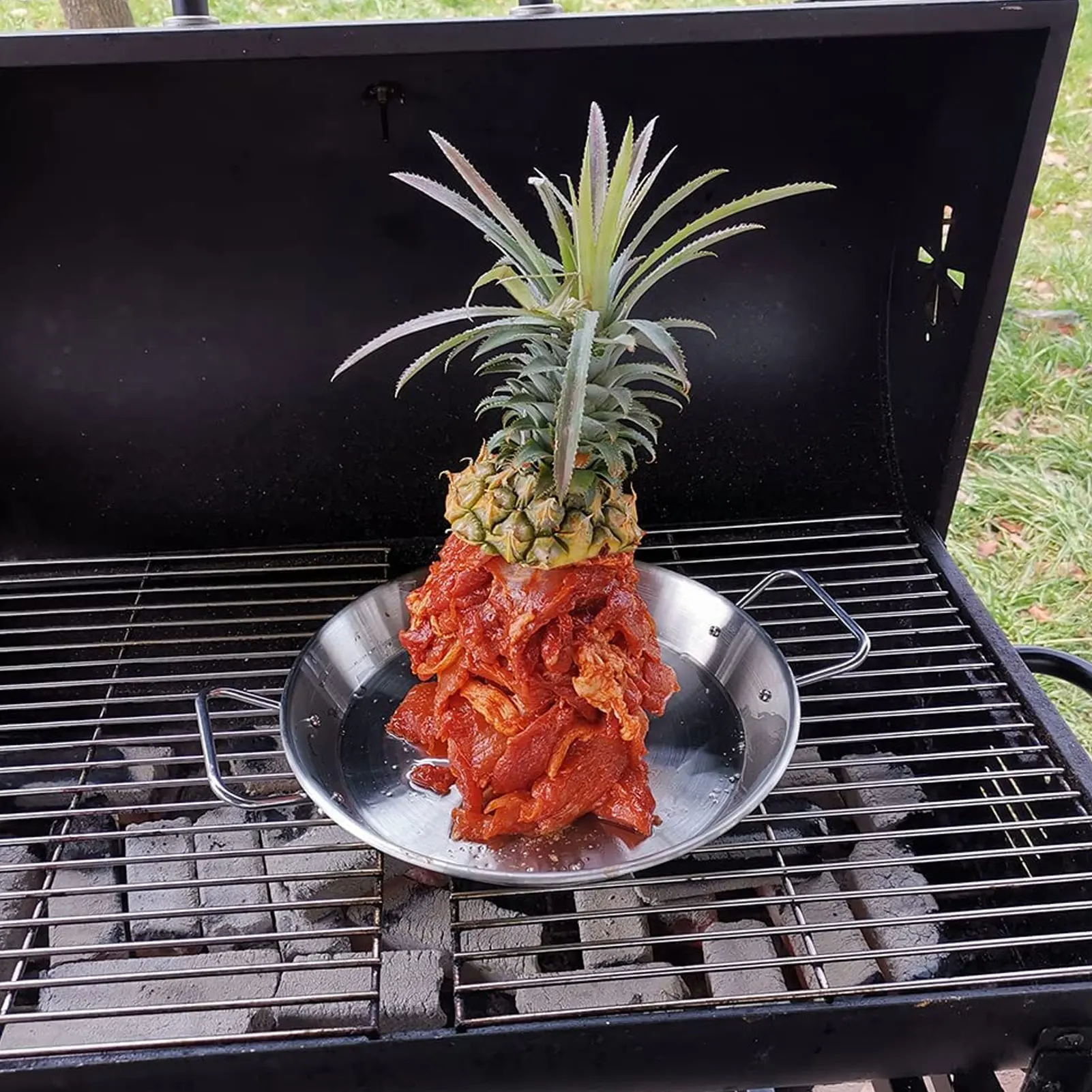 BBQ Vertical Skewer Stand Stainless Steel Grilling Stand Rack-Removable Brazilian Barbecue Skewer Stainless Steel Meat