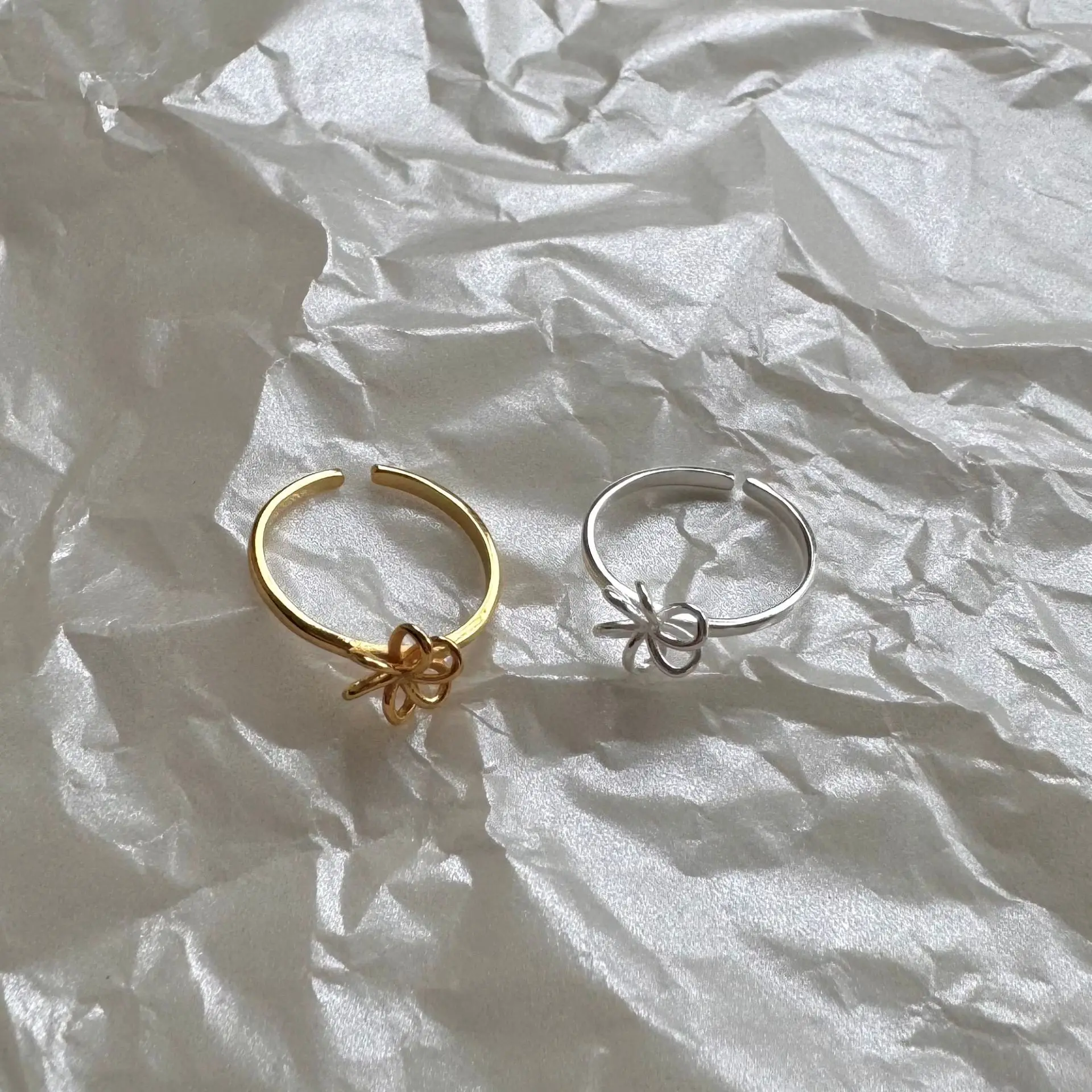 SHANICE 한국 S 꽃 조절 가능 오프닝 반지, 여성용 방수 손가락 쥬얼리, 결혼 선물
