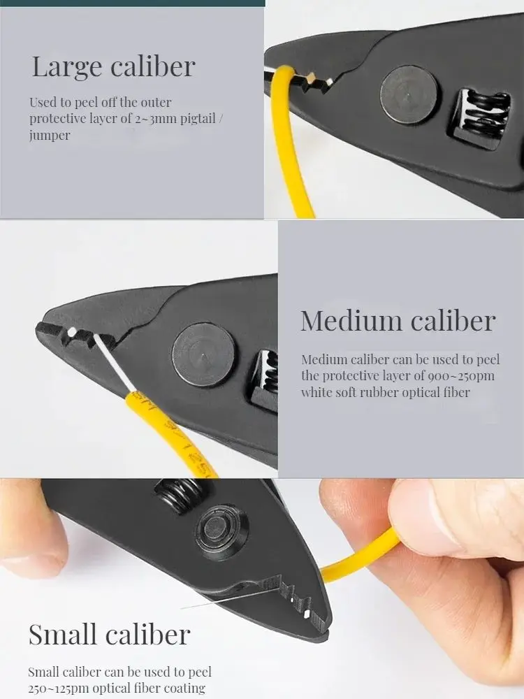 Pack of 3 Fiber Optic Cable Pliers Stripper Tool CFS-3 Fiber Optical Pliers Stripper Kevlar Scissors Ftth Equipment