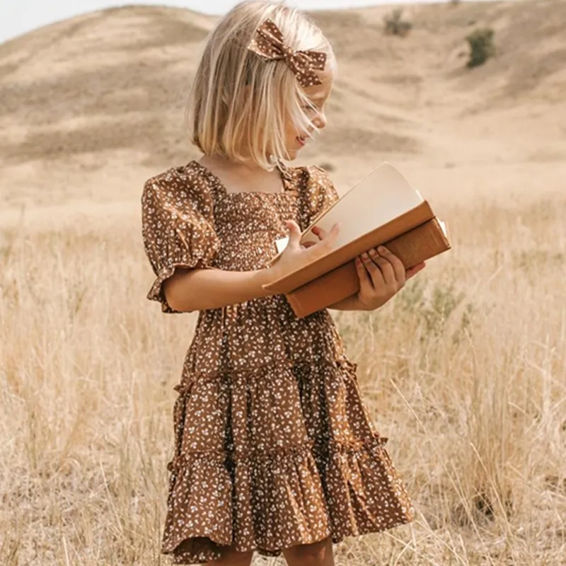Mädchen-Kleid Mit Blumen-Fliege – ärmellos, Rosa, Knielang, Perfekt Für Hochzeiten, Partys & Festliche Anlässe