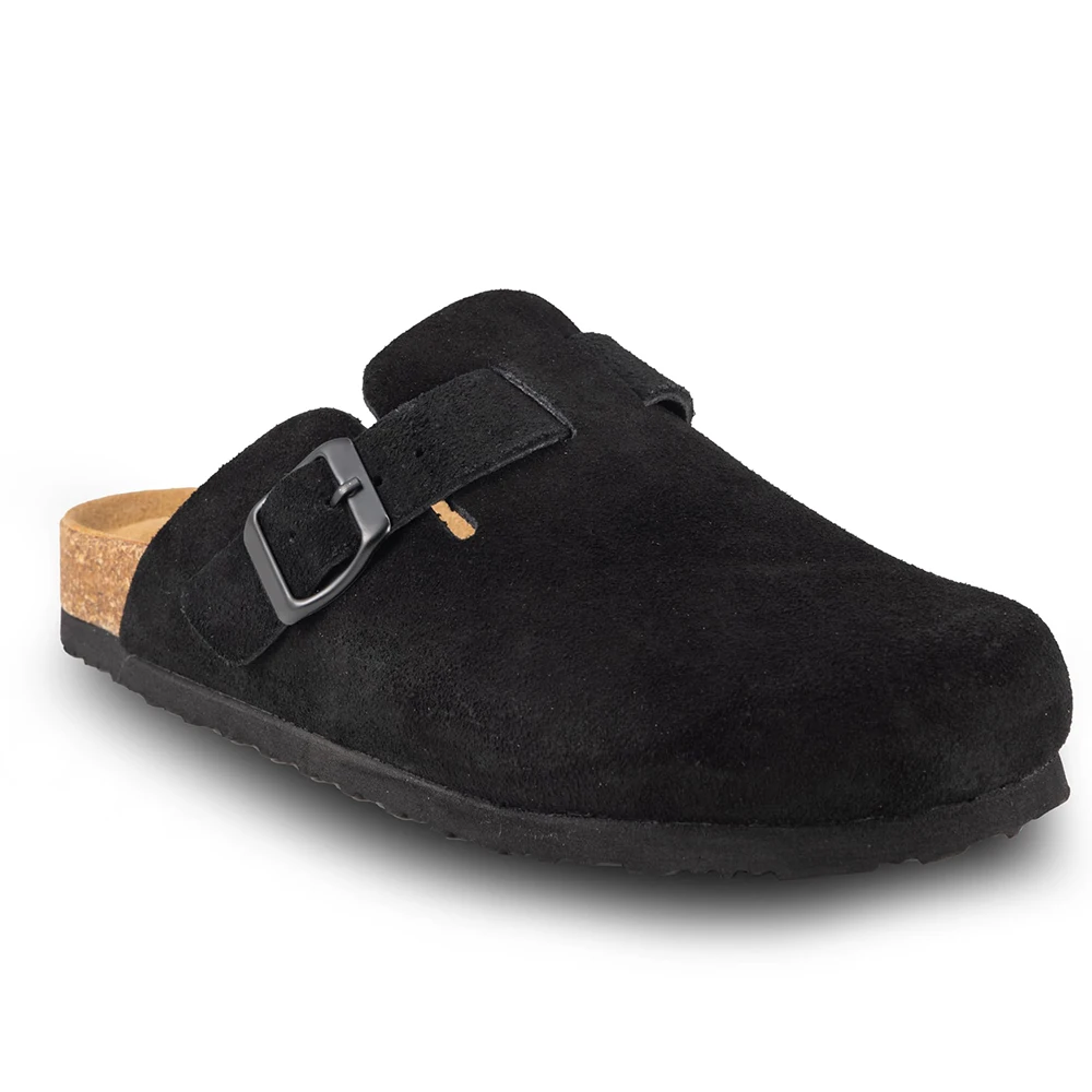 Kidmi Summer Clogs for Women Men Suede Clogs Adjustable Buckle Slip-on Cork Footbed Mules Clogs Antislip Sole Slippers Unisex