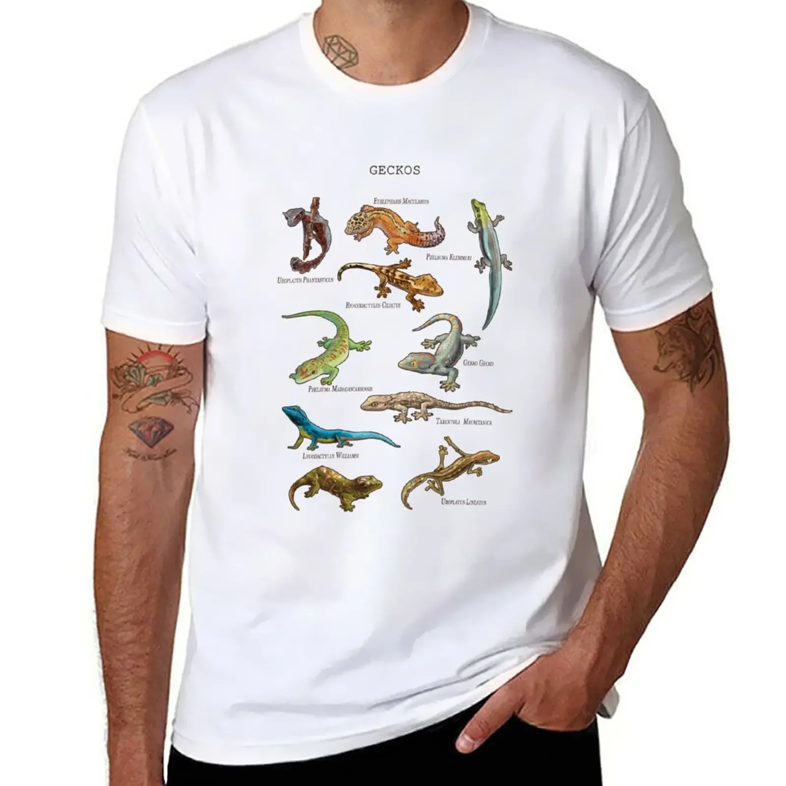 

geckos T-Shirt quick drying kawaii clothes mens vintage t shirts