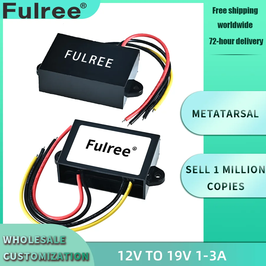 

Повышающий преобразователь постоянного тока 12 В в 19 в 1 А 2 А 3 А, повышающее напряжение для автомобиля, ноутбука, ноутбука, динамика, адаптер для зарядки