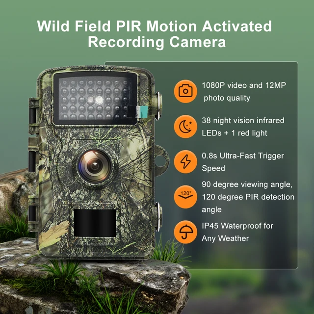 HD Wildlife Camera PIR Night Vision with 32G memory card Hunting Machine For Outdoor Camping Security Monitoring Hunting Camera 2