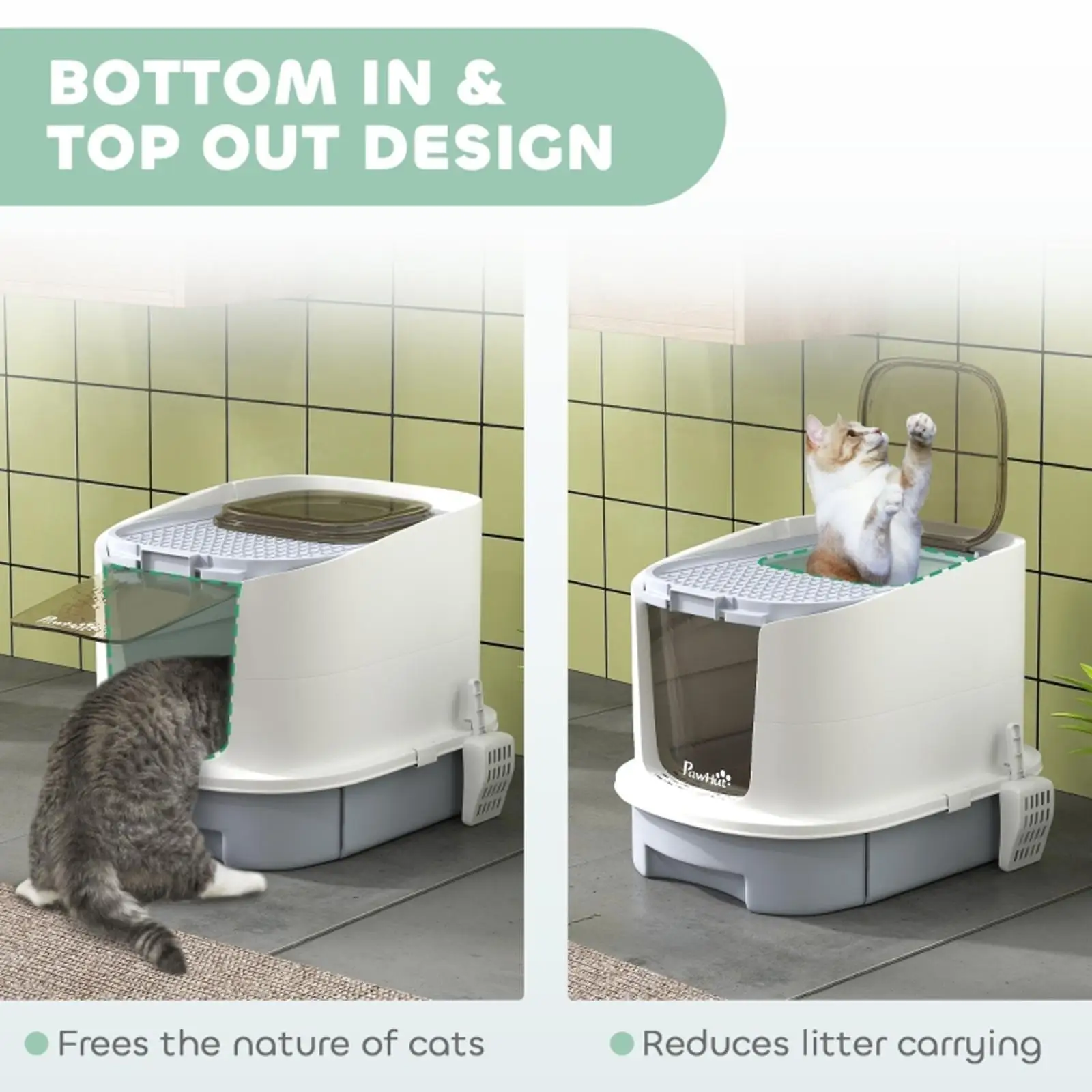 Cat Litter Box Furniture Hidden Design Odour Control Enclosure for Cat Cages and Home Pet Supplies