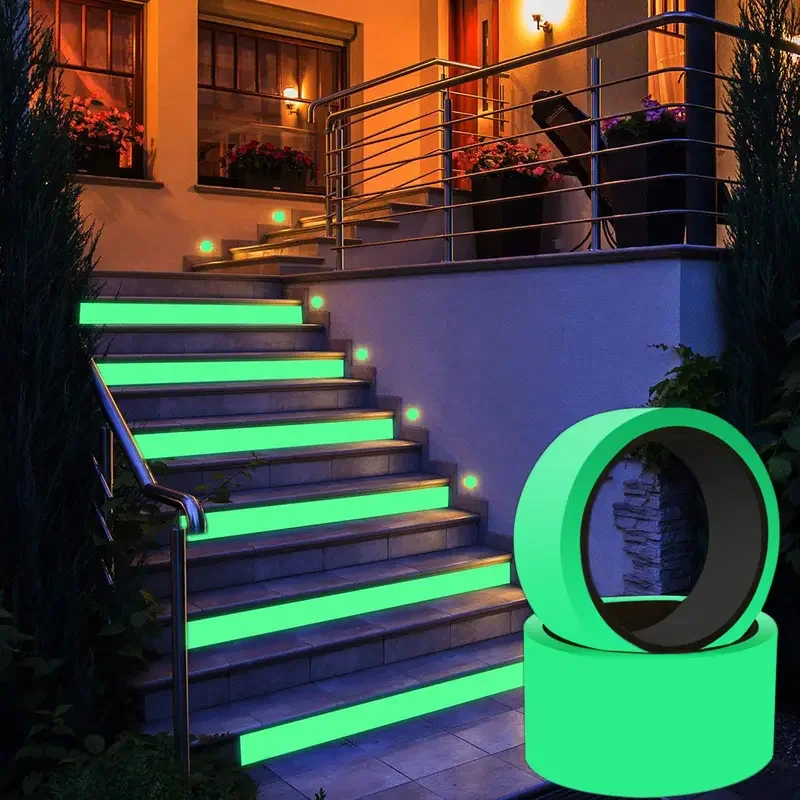 Luminous tape for warning, glow-in-the-dark fluorescent stickers for floors, stairs and steps