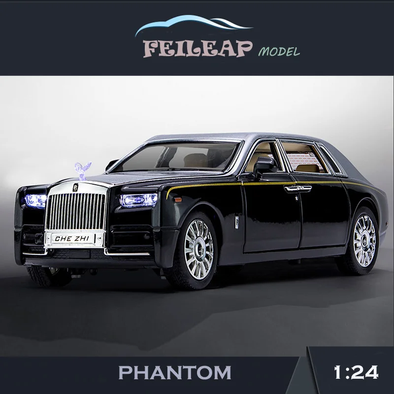 

Модель автомобиля в масштабе 1/24 рулоны Royce Phantom модель автомобиля из сплава коллективный семейный автомобиль игрушечный автомобиль подарок для мальчика домашний декор