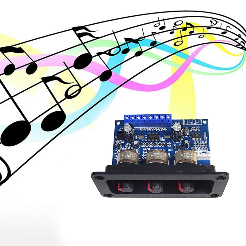 2 channel amp 2.1 Channel Digital Power Amplifier Board 2X25W+50W Bluetooth 5.0 Subwoofer Class D Audio Amplifier Board DC 12-20V amplifier speaker