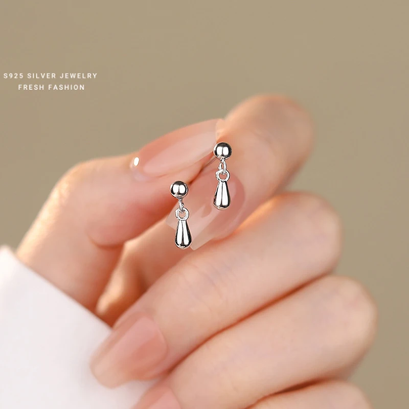 أقراط مرصعة بدلاية على شكل قطرة ماء من الزركون الف...