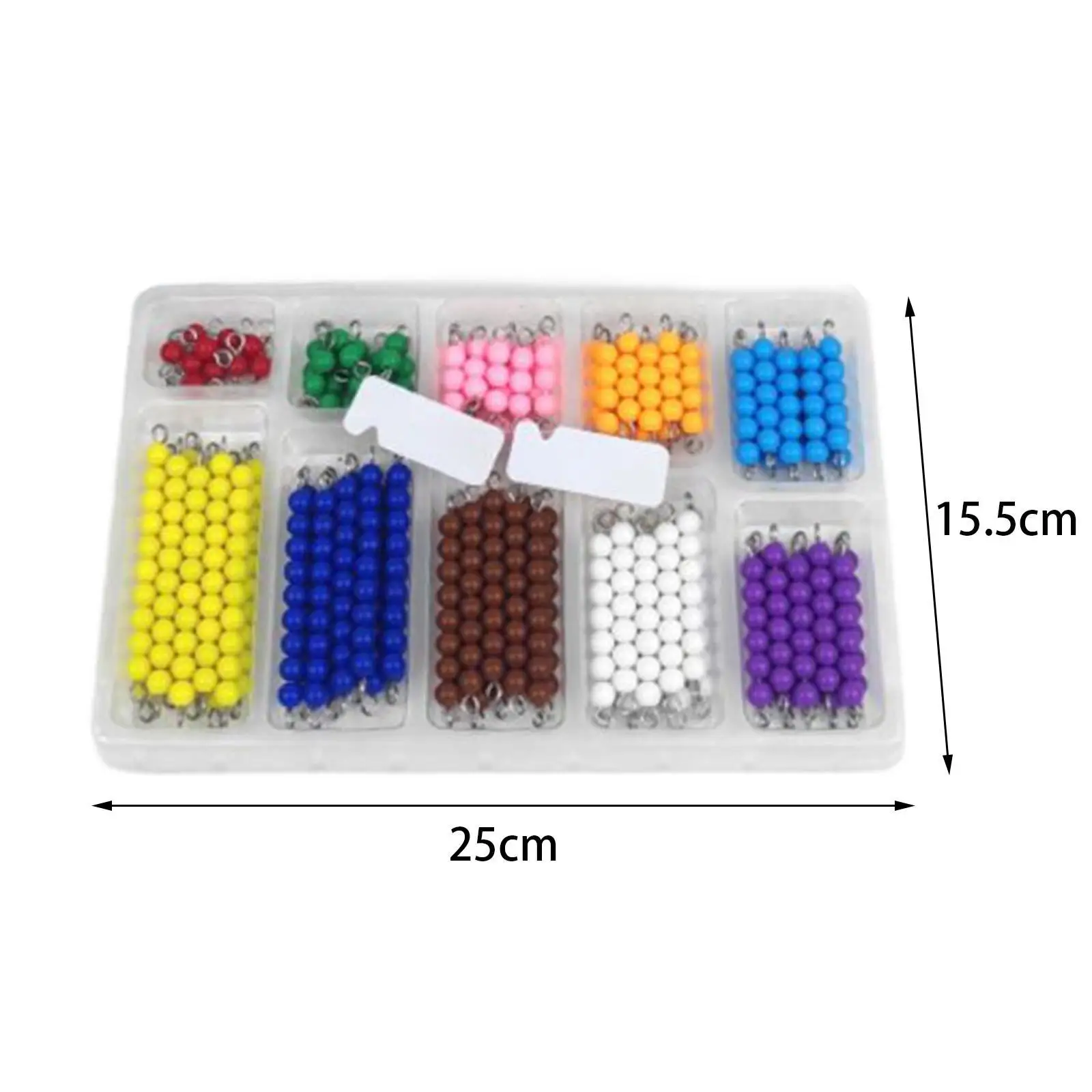 Wooden Math Teaching Toys Montessori Checker Board Beads Mathematics Teaching Aid Number Counting Preschool Learning Toy for Boys Girls Children Kids