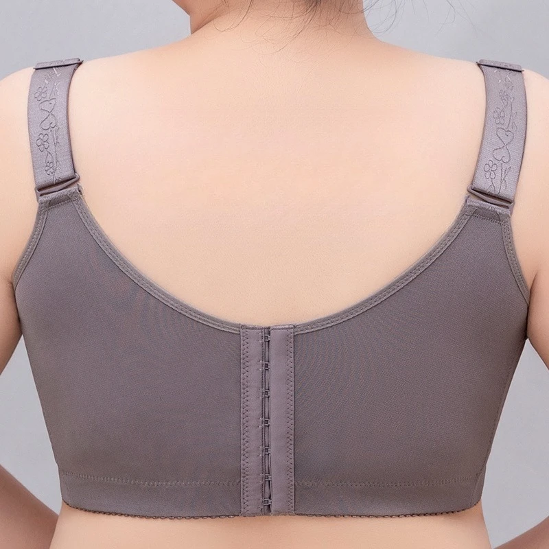 Ultra-thin BCDEFG Full Cup Adjustable Gathered Bra Anti-sagging Summer Large Chest Appears Small Lace For Women Anti-emptied_voghion.com