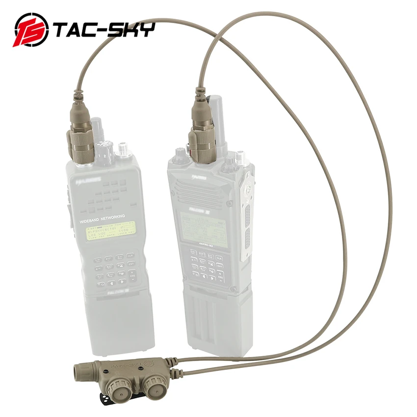 

TAC-SKY Tactical Ptt 6 pin Dual Comm V2 PTT for Tactical AN/PRC 152 148 163 Radio for PELTO COMTAC SORDIN Tactical Headphones