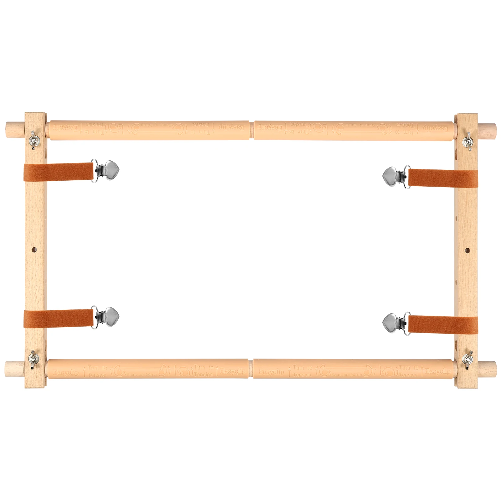 Adjustable Embroidery Scroll Frame Wooden Cross Stitch Scroll Frame Rotated Needlepoint Embroidery Tapestry Scroll Frame