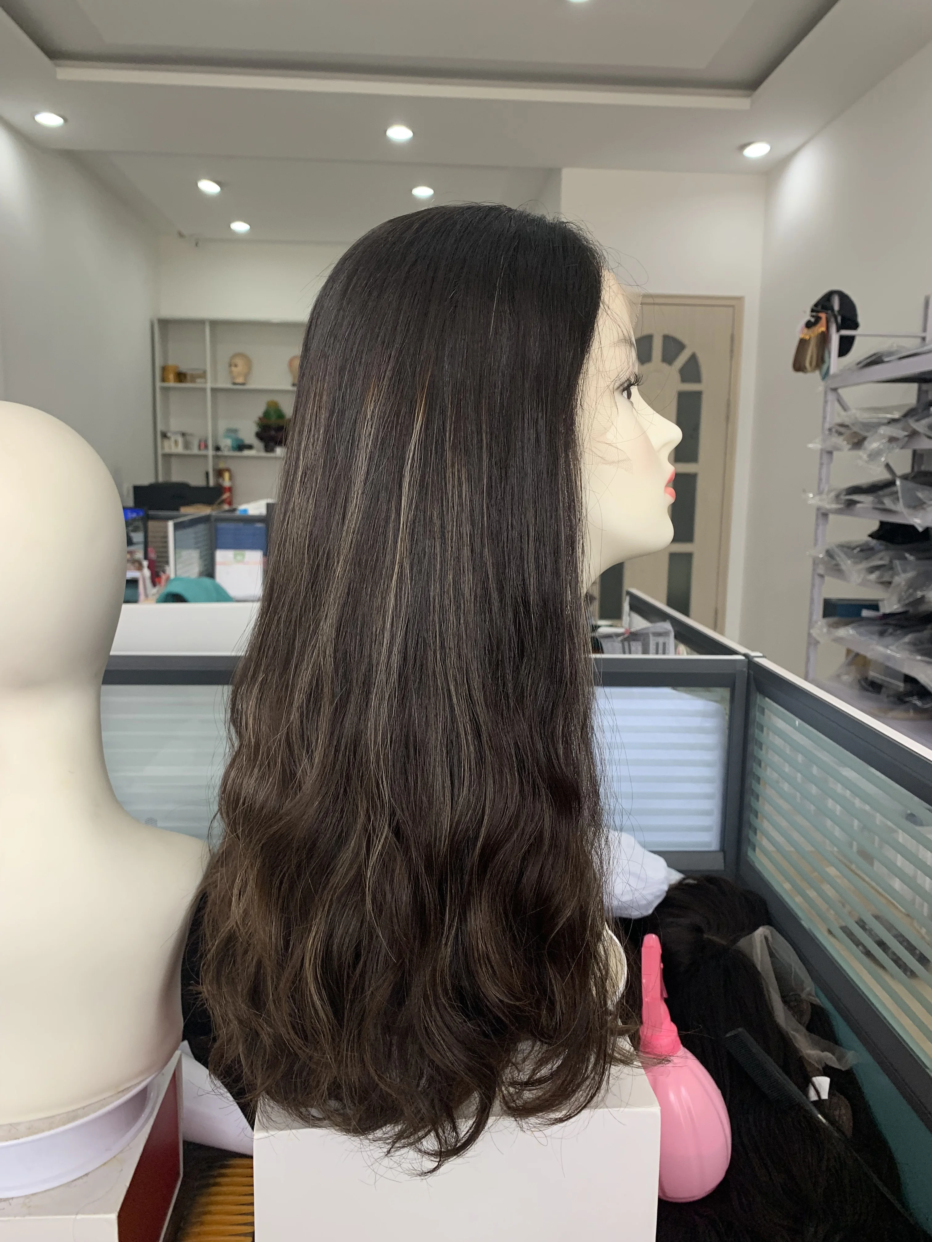 jewish wig in stock Can send immediately European virgin hair kosher wig lace top tiny layer Best Sheitels
