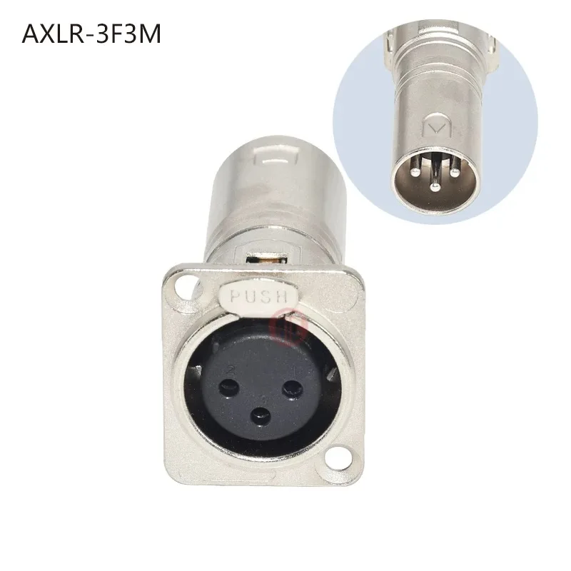 Xlr Macho para Xlr Fêmea para Xlr Fêmea Passar Através da Montagem do Painel Preto e Banhado a Ouro Pcs Lot - Image 5