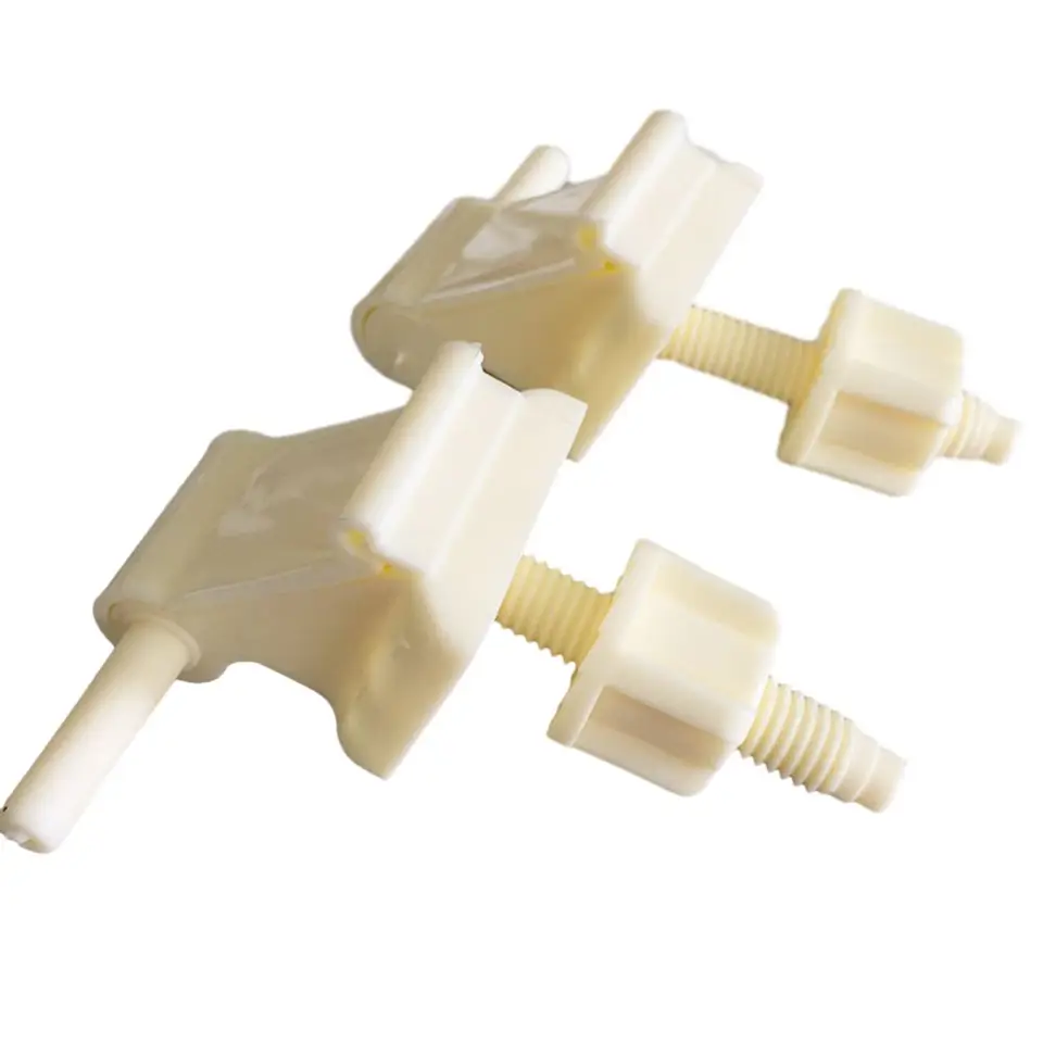 Kit De Remplacement De Charnière De Siège De Toilette En Plastique Blanc Avec Finition Chromée Pour Trous De Store De Toilette (blanc