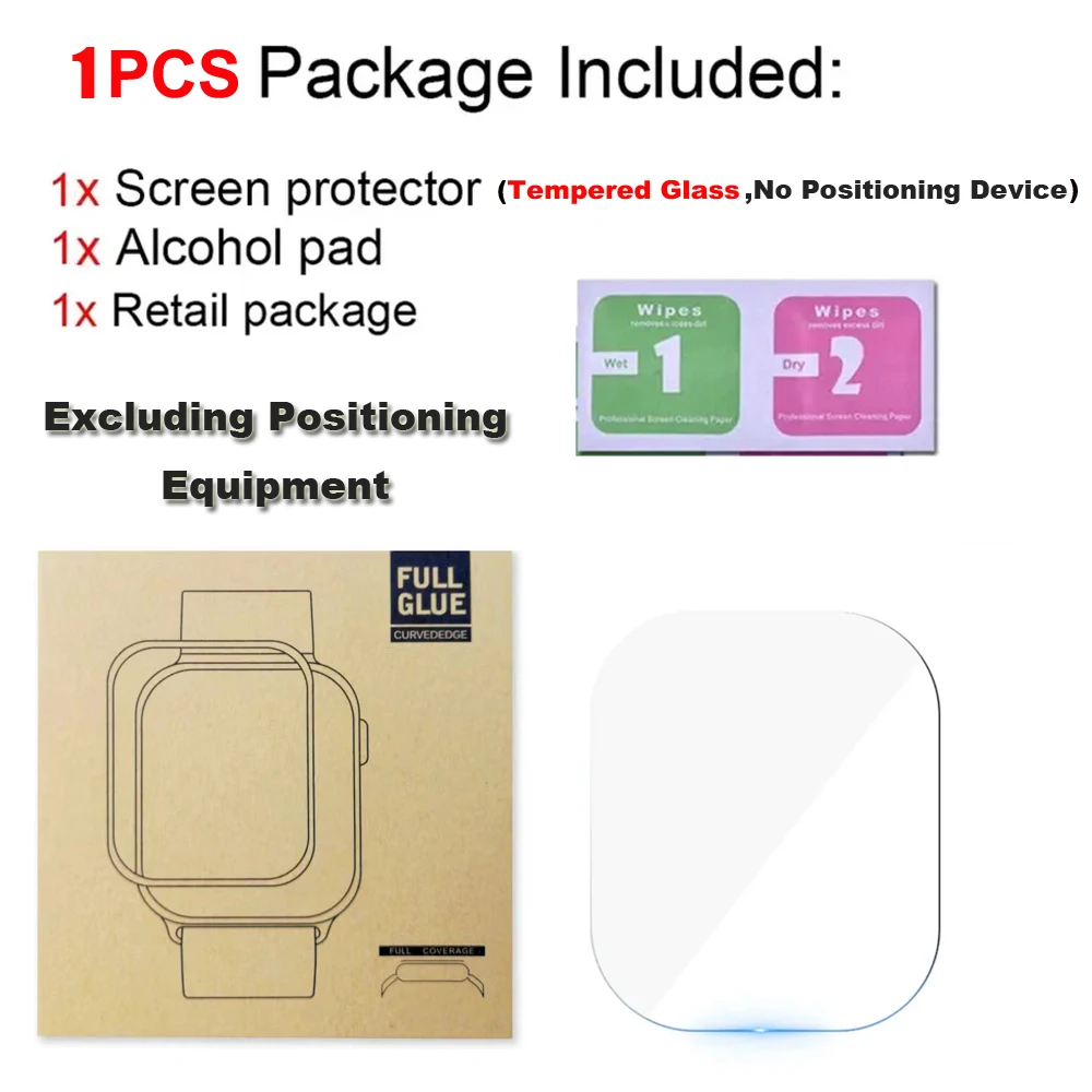 سهلة التركيب من الزجاج المقسى لساعة أبل الترا 1/2/...