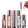 5X 5ml 10ml Rose Pink Color Thick Glass Roll On Essential Oil Empty Perfume Bottle Roller Ball Bottle For Travel Bottle Jars 3