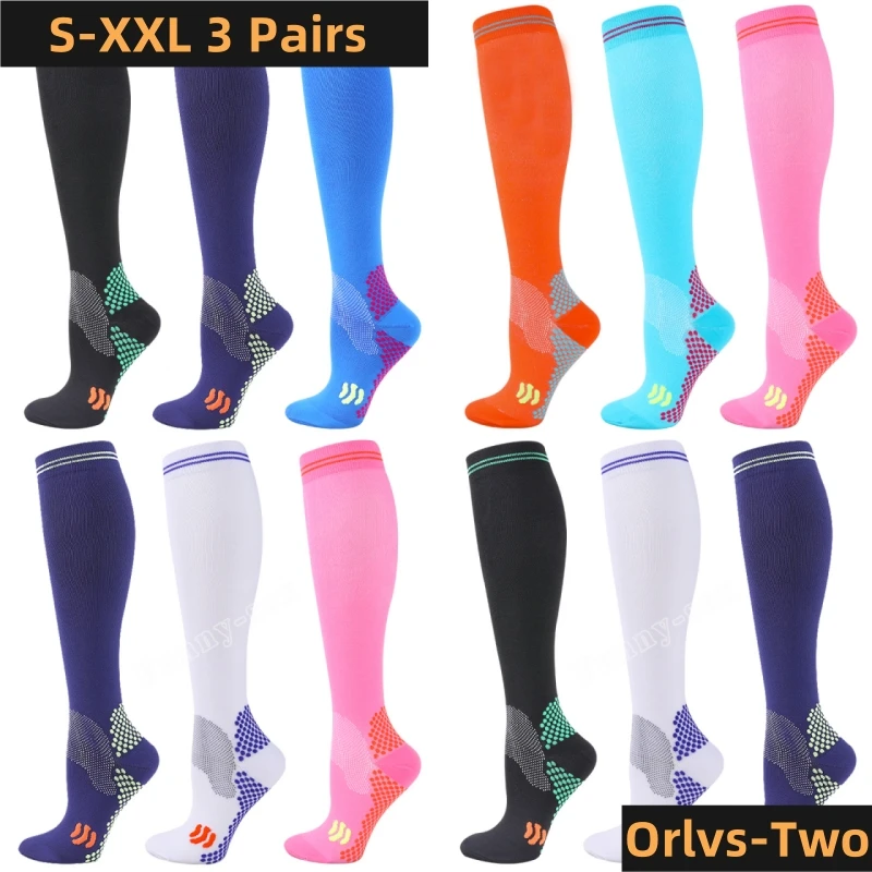 Compression Socks Varicose Veins 20-30 Mmhg Men Women Socks 1/3 Pairs