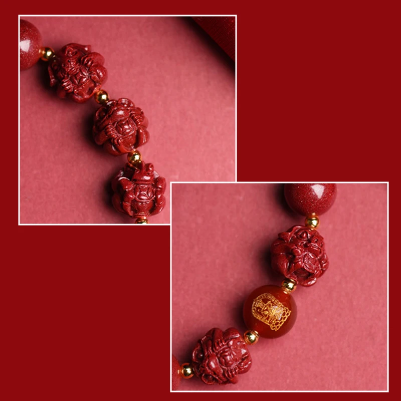 Birth Year Cinnabar Bracelet Zodiac Buddha Solution For Taisui Lucky Bracelet Animal Year Lucky Fengshui Pixiu Charm Bracelets