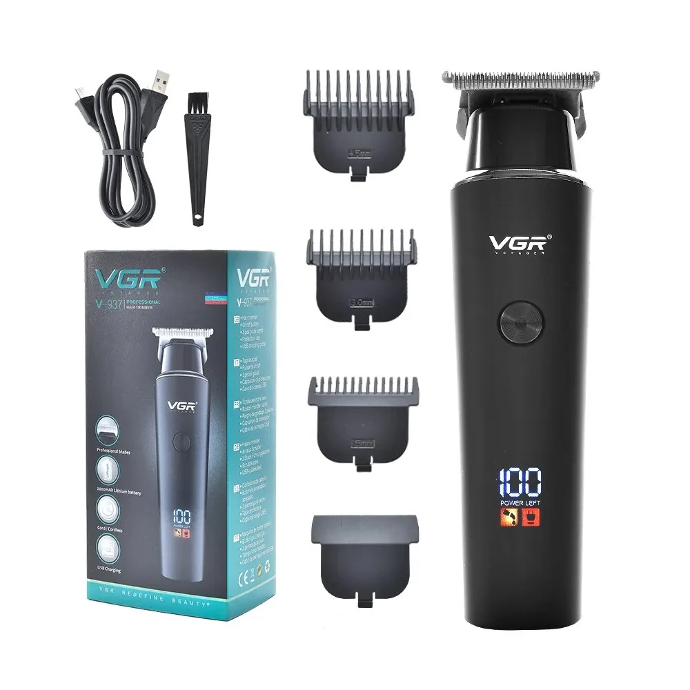 VGR V-937 Hair Cutting Machine Professional Rechargeable Barber Hair Clippers Electric Hair Trimmers Cordless for Men