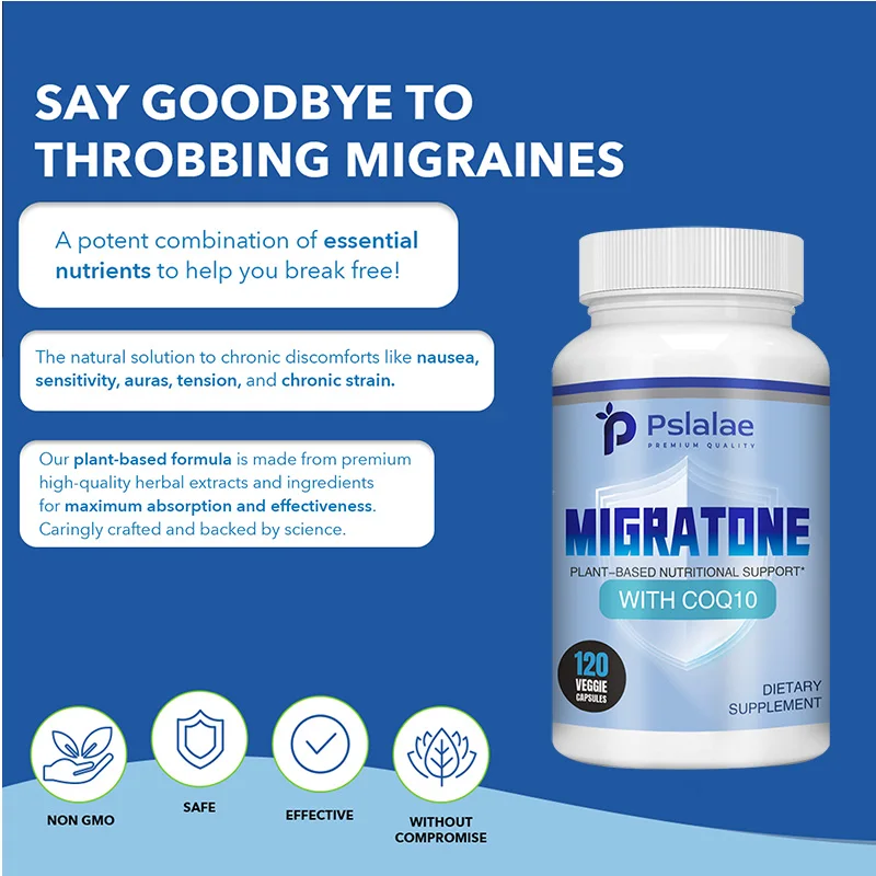 Migraine Relief Capsules Migratone Capsules Relieve Migraine Headaches Supports Brain Function