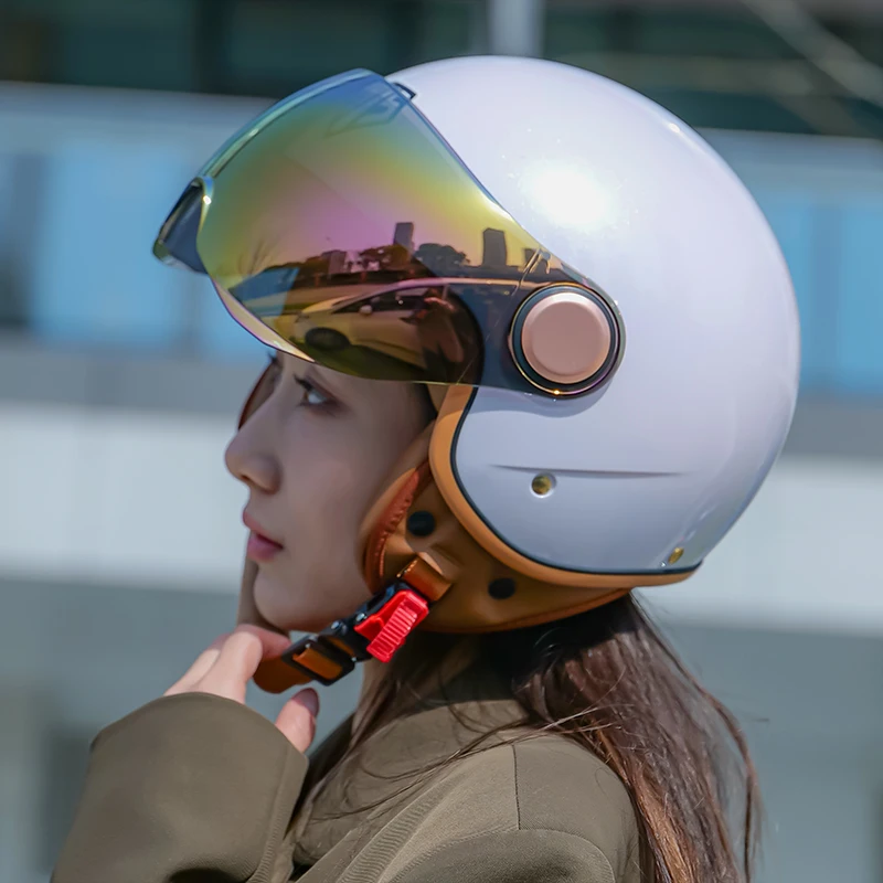 

Retro 3/4 Open Face Motorcycle Helmet DOT Approved Chopper Vintage Casque Capacete De Moto Men Women Scooter Motorbike casco ECE