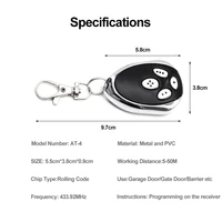 Alutech AT-4 AN-Motors AT 4 Gate Remote Control 433.92MHz Rolling Code Alutech AnMotors ASG1000 AR-1-500 ASG 600 Garage Opener - Image 4
