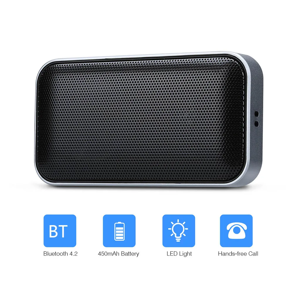 

Wireless Bluetooth 4.2 Speaker In-/Outdoor Portable Music Player Mini High-fidelity Stereo Loudspeaker With Built-In Microphone