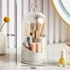 360° Rotating Makeup Brush Holder With Lid Desktop Makeup Organizer Cosmetic Storage Box Lipstick Eyebrow Storage Container Box 6